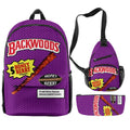 Custom Backwood Bag 3pcs Set Full Print Cartoon Fashion Durable Polyester Backpack for Wholesale