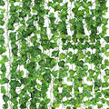 Home Wedding Wall Decor Artificial Greenery Garland Plastic Ivy Leaf Plants Hanging Creeper with Wedding Leaves for Decorations