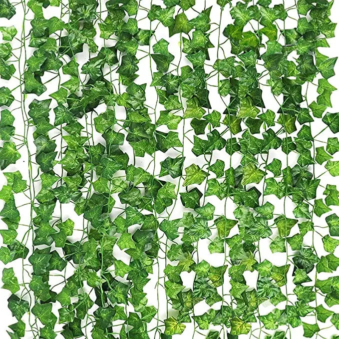 Home Wedding Wall Decor Artificial Greenery Garland Plastic Ivy Leaf Plants Hanging Creeper with Wedding Leaves for Decorations