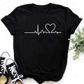 Summer 2024 Hot High-quality Fashion Simple Print Plus Size Short Sleeve Women's T-shirt Round Neck Sports Casual T-shirt