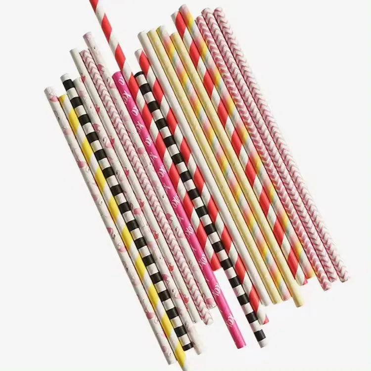 Wholesale Paper Drinking Straws with Colorful