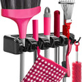 PP Plastic Multifunctional Wall Mount Broom Mop Clip Holder Storage Rack for Kitchen Cleaning Tools