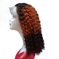 RTS 12A Brazilian Orange Curly Bob 13*4 Frontal Wig Double Drawn Virgin Hair Long Straight Water Wave for Lace Glueless Remy MegaBDM