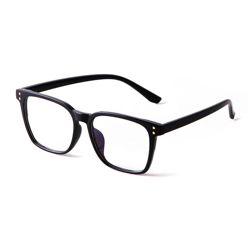 PSTY616L Classic TR90 square Anti-blue Light Glasses Women Men Designer Fashion Retro Rivets Blue Light Blocking Eyewear Adults