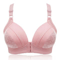 Push up Woman Bra Front Closure Wireless Thin Middle-aged Sexy Front Button Shoulder Strap Underwear Breathable Bra
