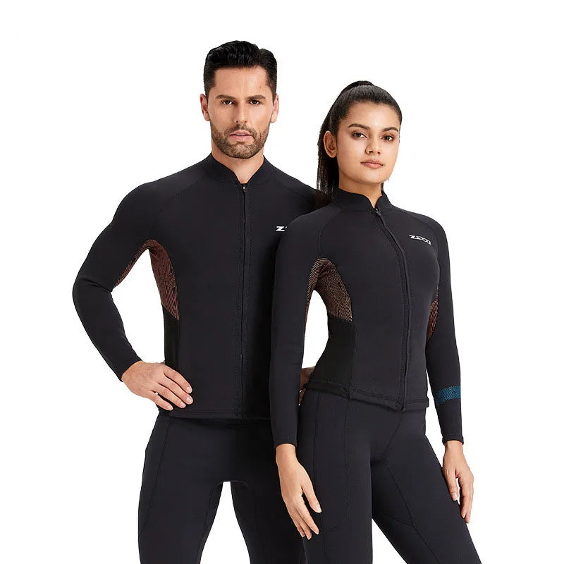Wholesale 2Mm New Men Women Long Sleeve Triathlon Neoprene Top Swimming Diving Wet Top Wetsuit Jacket