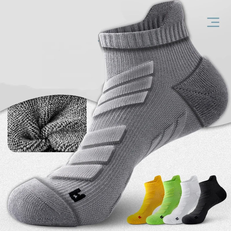 Wholesale Padded Terry Cushion Trainer Socks Sports Athletic Running Workout Ankle Socks for Men
