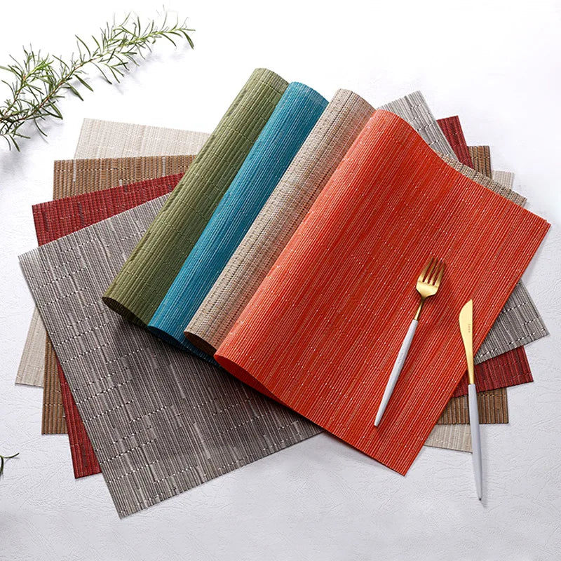 Ychon Waterproof Place Mats Washable Indoor Outdoor Place Mats for Dining Leather Heat Resistant Placemats
