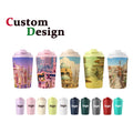 TY 12oz Travel Vacuum Coffee Mug Coffee Tumbler With Straight Straw Cup Cold Mug  Winter Coffee Mugs