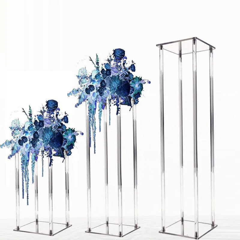 Newly Popular Acrylic Flower Rack Transparent square Wedding Props Window Display Circular Crystal Wedding Guide