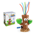 Fun Cartoon Tree Stump Sprinkler Toy Outdoor Summer Activity Rotatable Water Spray Bath Toy for Children Made of Durable Plastic