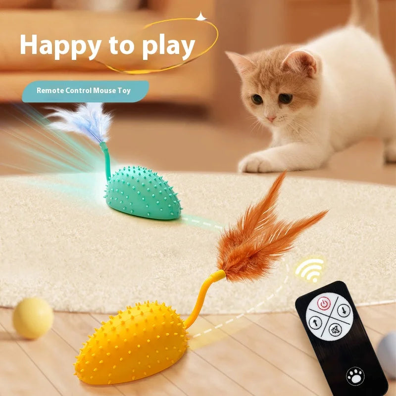 Electric Rubber Mouse Remote Control Smart Tease Cat Chew Cat Toy Supplies