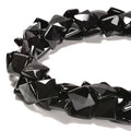 Hot Sale Black Onyx Faceted Square Gemstone Loose Beads Size 10mm 16mm for Jewelry Making