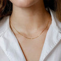 18K Gold Plating Stainless Steel Minimalist Dainty Link Chain Necklace
