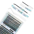 Private Label DIY Cluster Lashes Kit Segment Lash Faux Mink Individual Eyelash Extension Full Strip Eyelashes Bond and Seal