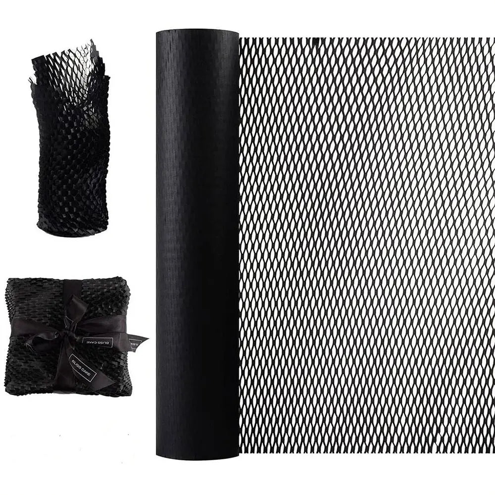 Wholesale 20 Inch Eco Black Kraft Shipping Protective Packaging Cushion Honeycomb Paper Wrap