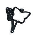 Zonyin New Product Cosmetic Lash Mirror Black Butterfly-shaped Portable Lash Printed Handheld Makeup Mirror for Beauty Salon
