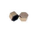Custom Shiny Gold Hexagon Zamac Perfume Cap Luxury 15mm Size Cosmetic Packaging with Smart Bottle Lids & Closures