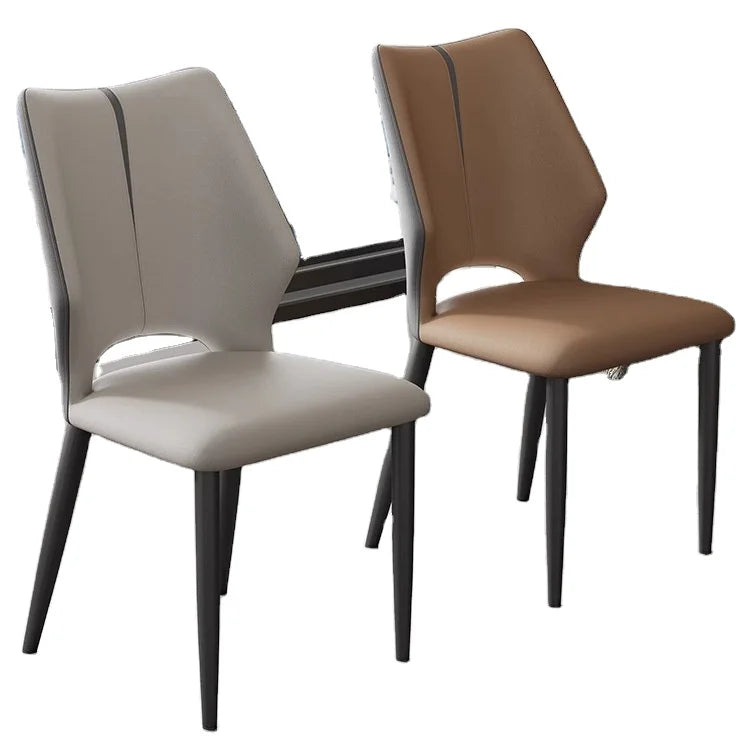 High Back Hotel Restaurant Designer Metal Italian Nordic Leather Outdoor Dining Chairs Modern Luxury for Table and Chair Room
