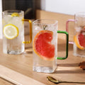 Square Milk Juice Coffee Mug Glass Coffee Cup High Borosilicate Glass Tumbler Mug Sublimation Glasses Blanks Beverage Glass Cups