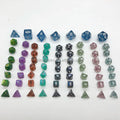 Nian Diceworks Acrylic Polyhedral Mini Dice Set-7-Piece Polymer Swirl for DND/RPG Games