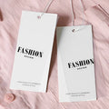 Custom Transparent Foil PVC Swing Tags OEM Design Garment Hang Tags for Clothing Bags Swing Tags Garment Hang Tags