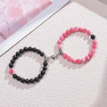 Frosted White Turquoise Heart-Shaped Crystal Magnetic Couple Bracelet Fashion Religious Jewelry Gift Diamond Heart-Shaped Bangle