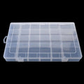 24 Grids Clear Plastic Storage Box with Adjustable Dividers