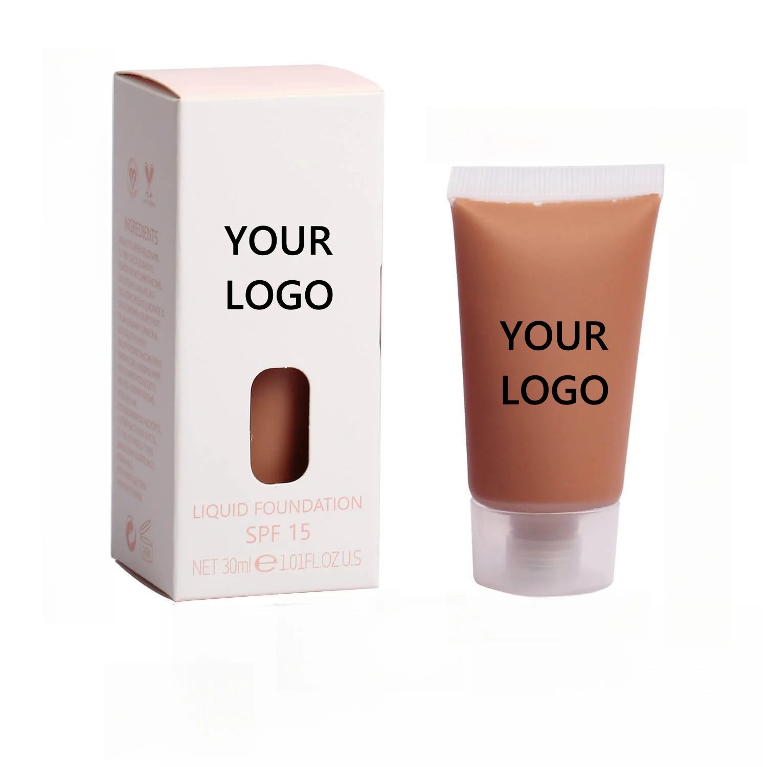 Liquid Full Coverage Long Lasting High Quality Foundation Private Label Choose Your Own Tube Matte Waterproof Makeup Foundation