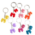 Acrylic Bow Keychain Bow-knot Keychain Car Keyring Holder Purse Bag Charm Phone Charm Pendant Resin Cheer Bow Keychain Wholesale