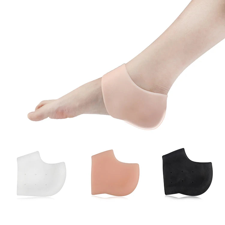 Heel Spur Cushioning Foot Pain Relief Cracked Heel Moisturizing Socks Silicone Gel Heel Sleeve