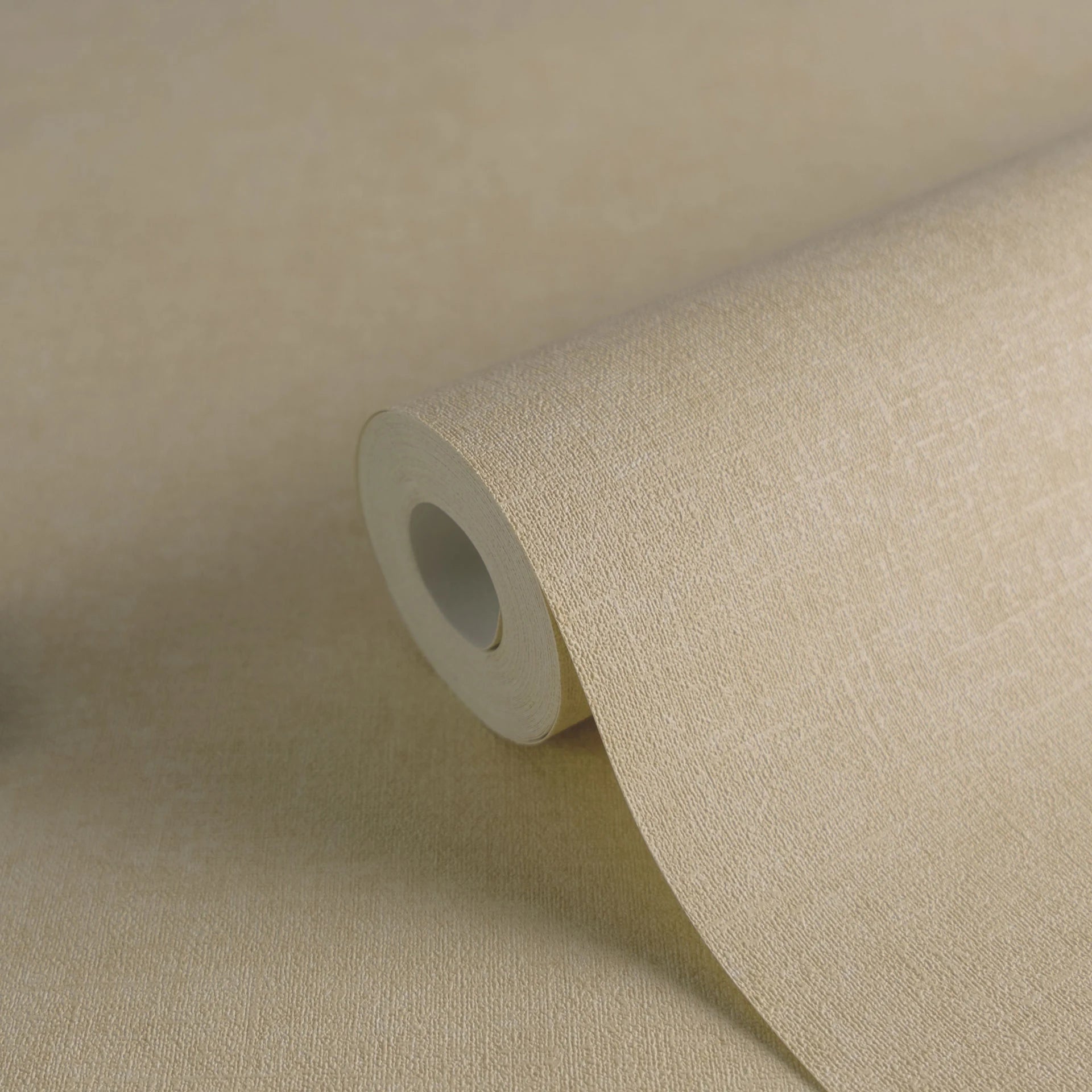 Made in Germany - Solid Wallpaper rolls Beige Yellow Orange - Non Woven Vinyl - Wallpaper Textile Texture - 1005 x 053 m