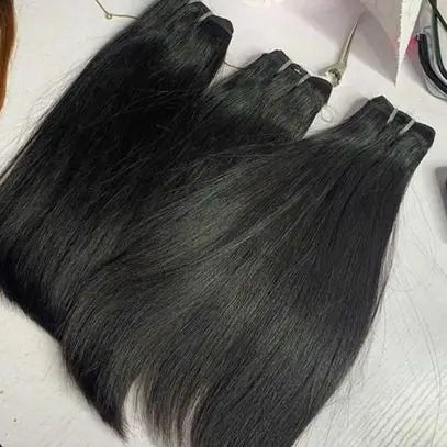 Best Quality Super Double Drawn Bone Straight Weft Remy Natural Black Raw Vietnamese 100% Human Hair Extensions 26" Perm Hair
