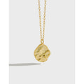 925 Sterling Silver Cool Irregular Men Necklace Rock Texture 18K Gold Necklace Fashion Jewelry Necklaces for Women