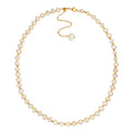 Romantic Natural Pearl Link Chain Necklace Women Gold Color Stainless Steel Lady Necklace Fashion Choker Jewelry OEM ODM