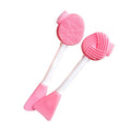 Silicone Facial Mask Brush Synthetic Hair Custom Logo Spa Skin Care Beauty Exfoliator Blackhead Removal Multi-color Cheek