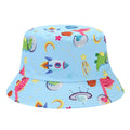 KIDS Custom 2024 Creative Printed Summer Fashion Tropical Beach Style Reversable Fisherman Cap Sun Hats Cotton Topi Bucket Hat