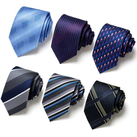 Wholesale Customized Men's Business Formal Wear Polyester Silk Jacquard Tie Wedding Party Shirt Accessories Men's Tie