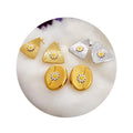 Women's Stainless Steel Waterproof 18K Gold Plated Silver Enamel Dainty Daisy Flower Ear Stud Earrings Fine Jewelry Accessories