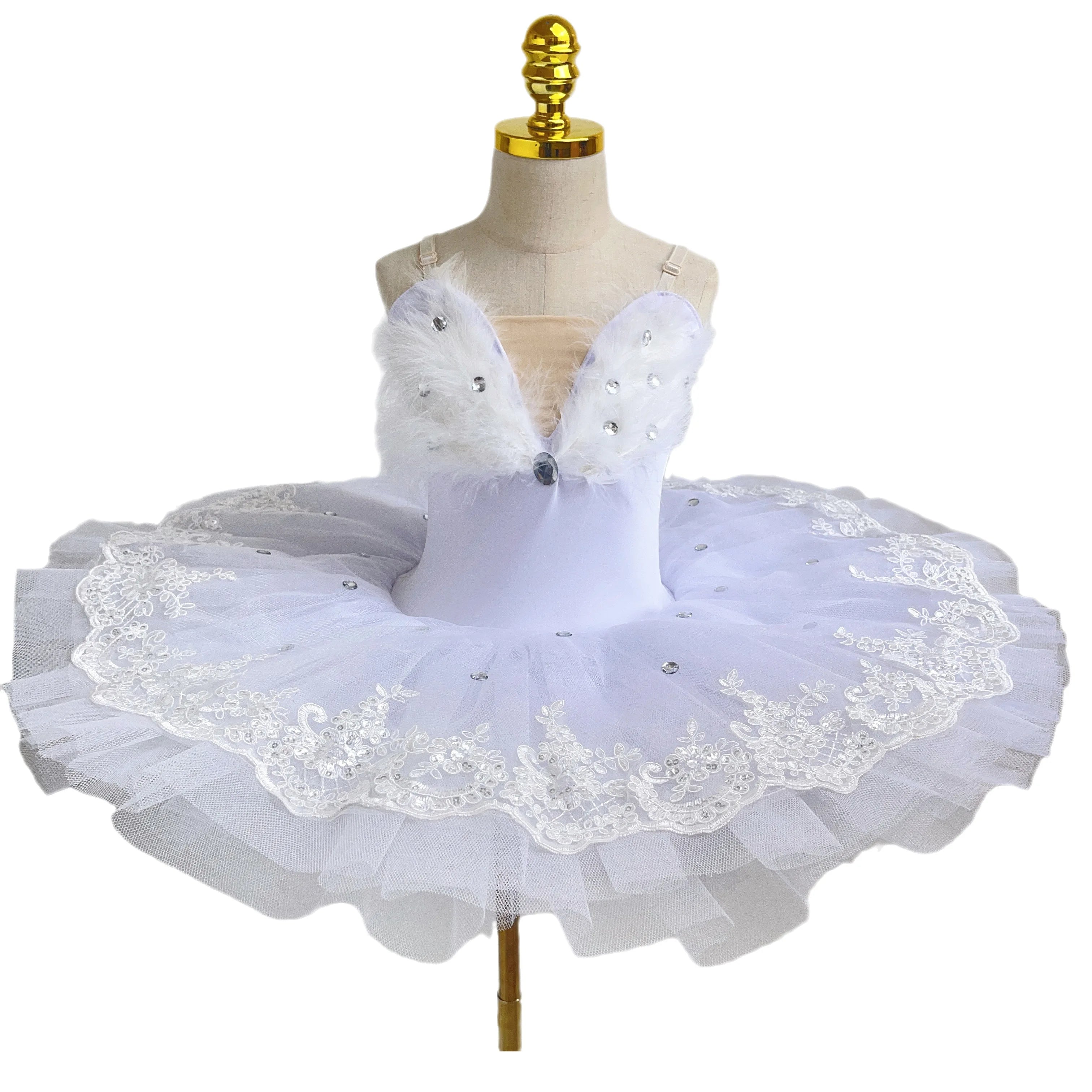 Customize Wholesale Economic Short Stage Performance White Sling Tutu White Swan Lake Ballet Tutu Costume