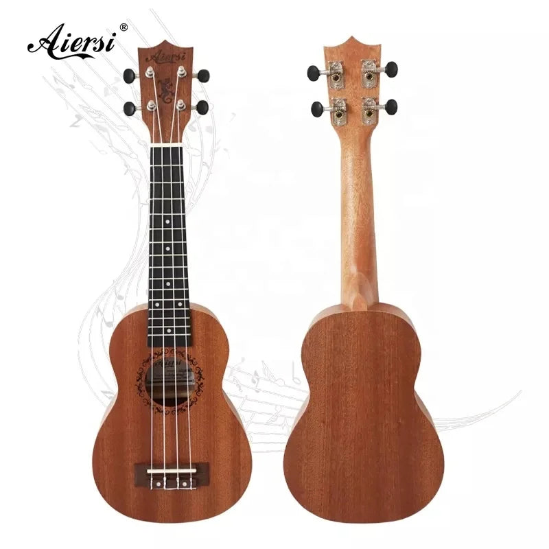 Wholesale Aiersi Brand soprano Ukulele 21 Inch Cheap Price Sapele Ukelele Custom logo Oem Odm Factory Price China Made