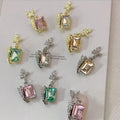 2025 Luxury High-End 5mm Butterfly Pendant Nail Art Light 3D Alloy Square Cartoon Style Candy Diamond Explosion Champagne Color
