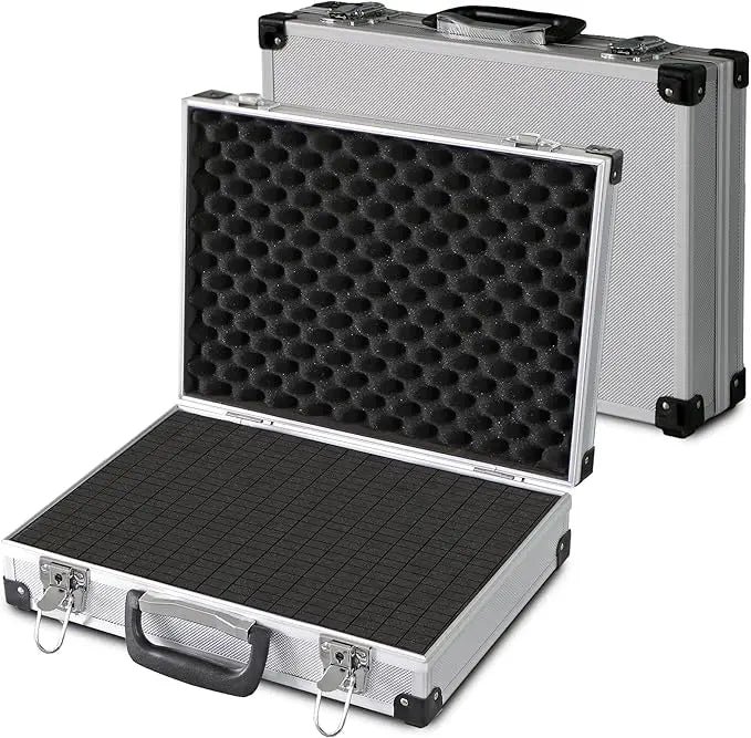 Resistant Aluminum Carrying Case for Measurement Instruments Tool Compartment Foam Padding Case Special Purpose Bags Cases