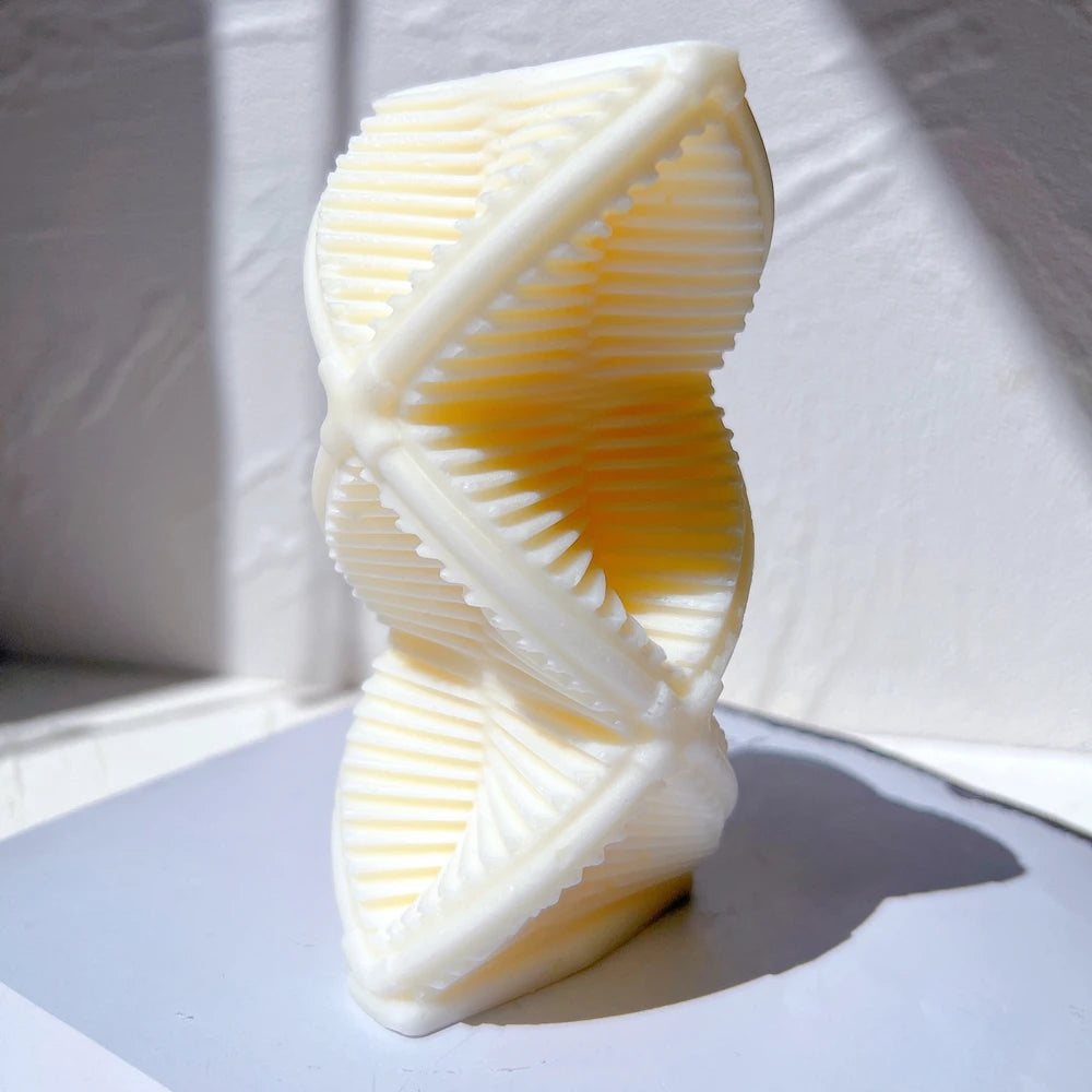 Soy Wax Wave Twirl Spiral Step Silicone Mould Geometric Abstract Decorative Gift Stairs Stripe Candle Molds