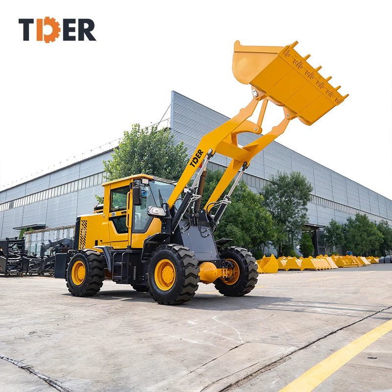 TDER Front Mini 1 Ton Wheel Loader Small Wheeled Loader Cargador