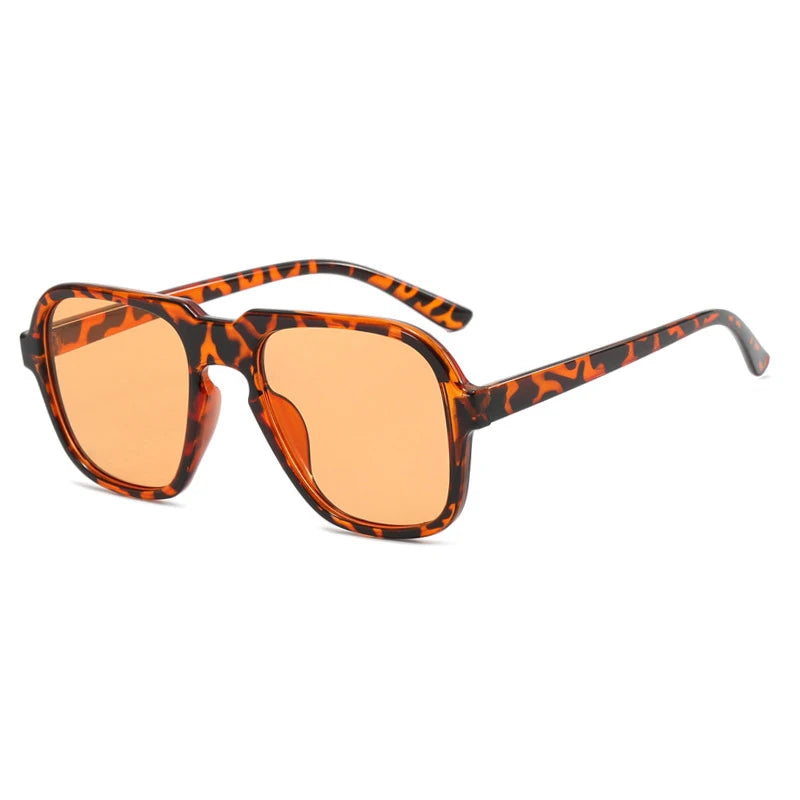 STORY 2025 Designer Pilot Shades UV400 Orange Lens Tinted Gradient Sun Glasses Vintage Square Aviation Sunglasses Women Men