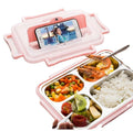 Customized Food Container Best Selling Stainless Steel 4 Compartment Food Storage Container for Snacks Lunch Box
