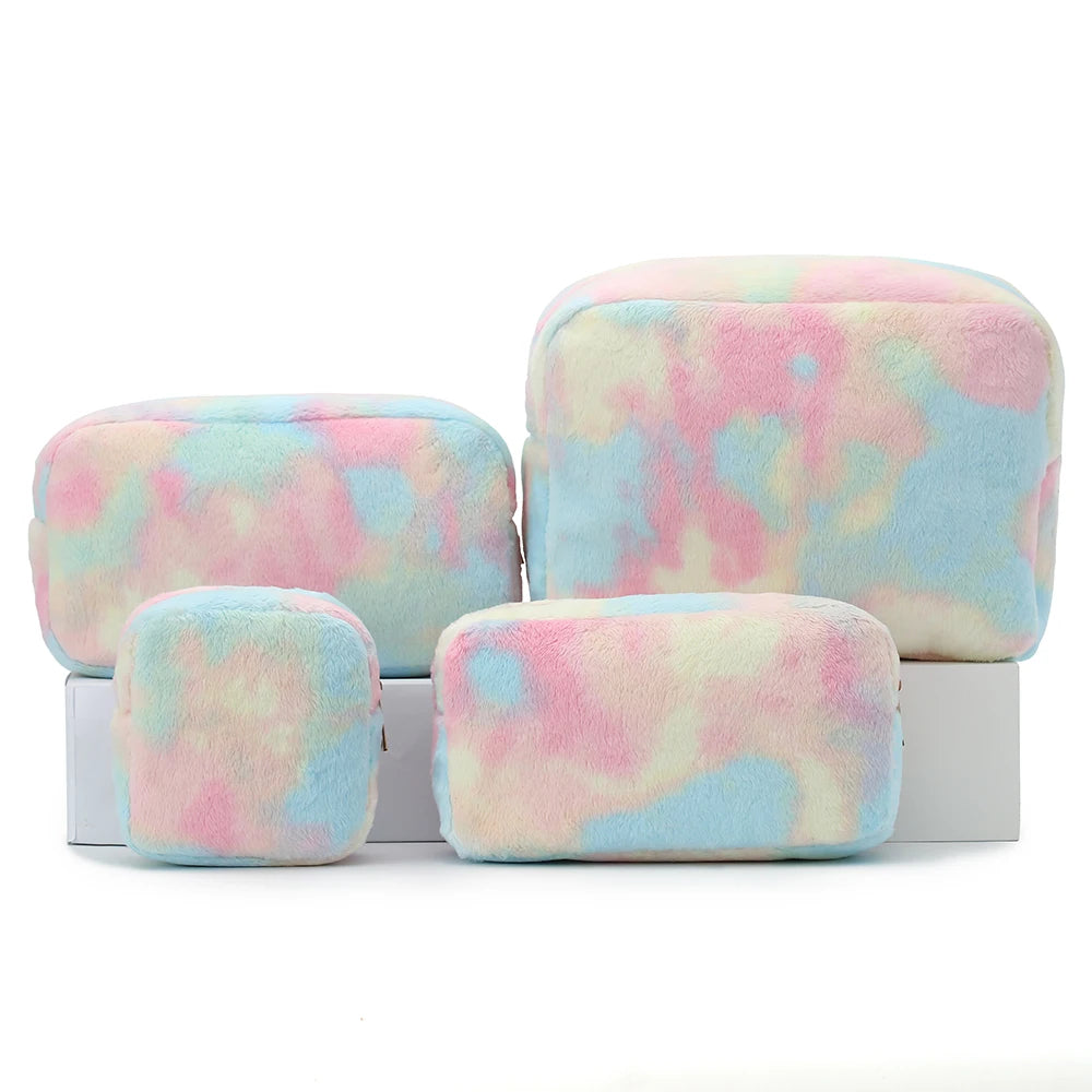 New Arrival Factory Low Moq Stock Luxury Terry Soft Gift Bulk Cosmetic Bags Makeup Pouch Bag Custom Cosmetic Bag
