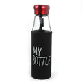 Glass Borosilicate Alkaline Water Bottle Custom logo Bottom Detachable Glass Bottle with Filter Tea Infuser Bottle with Sleeve