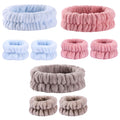 Microfiber Wrist Wash Towel Scrunchies Spa Headband Wrist Washband Face Wash Set Absorbent Wristbands for Washing Face